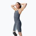Speedo Fastskin Damen-Badeanzug LZR Pure Valor 2.0 Closedback Kneeskin Grau Blei / Acadia Blau / Mainline 4