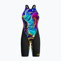 Damen Badeanzug Speedo Fastskin LZR Pure Valor 2.0 Closedback Kneeskin black/molten blur