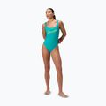 Damen-Einteiliger Badeanzug Speedo Logo Square Back turquoise gem 2