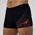 Herren-Schwimmshorts Speedo Medley Logo Aquashort schwarz/neonkoralle 5