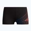 Kinder-Schwimmshorts Speedo Medley Logo Aquashort Anthrazit/Neonkoralle