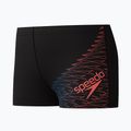 Kinder-Schwimmshorts Speedo Medley Logo Aquashort Anthrazit/Neonkoralle 3