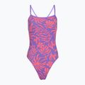 Damen-Einteiler Badeanzug Speedo FL Printed Web Back coral cluster/indigo glow
