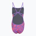 Damen-Einteiler Badeanzug Speedo FL Printed Web Back coral cluster/indigo glow 2