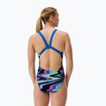 Damen-Einteiliger Badeanzug Speedo FL Printed Leaderback ripple melody/lagoon blue 2