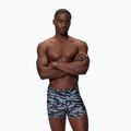 Herren-Badeboxershorts Speedo Print Beachstar Square Leg Anthracite/Coin Grey