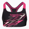 Kinder-Badeanzug zweiteilig Speedo Medley Logo Racerback 2pc anthracite/pink 3
