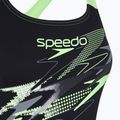 Damen-Einteiler Badeanzug Speedo Medley Logo Medalist anthracite/clover 3
