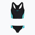 Damen-Einteiler Badeanzug Speedo Colourblock Splice 2.0 anthracite/mayanblue
