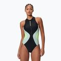 Damen Badeanzug Speedo Ocean Flex Zip black/pale clover