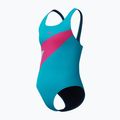 Einteiliger Kinder-Badeanzug Speedo Hyperboom Butterfly Back mayan blue/margarita pink 3