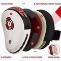 RDX Focus Pad mit Riemen weiß Trainer Pfoten 5