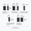 Kofferschloss CabinZero Travel TSA Lock absolute black 2