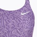 Einteiliger Damen-Badeanzug Nike Hydrastrong Multi Print Fastback space purple 3