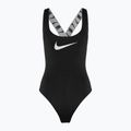 Einteiliger Damen-Badeanzug Nike Logo Tape schwarz