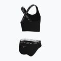 Zweiteiliger Kinder-Badeanzug Nike Logo Tape Crossback Midkini schwarz 2