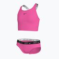 Zweiteiliger Kinder-Badeanzug Nike Logo Tape Crossback Midkini hyper pink 3