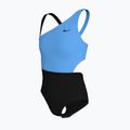 Nike Color Block Asymmetrical Monokini Kinder Badeanzug Schwarz 3