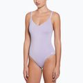 Einteiliger Damen-Badeanzug Nike Essential V-Neck Hortensien