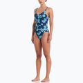 Einteiliger Damen-Badeanzug Nike Poppy Print V-Neck midnight navy 2
