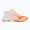 Volleyballschuhe Mizuno Wave Lightning Elite Mid Flamingo Coral/Lava Orange/White 2