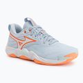 Damen-Volleyballschuhe Mizuno Wave Momentum Elite blue finch/white/lava orange