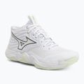 Damen-Volleyballschuhe Mizuno Wave Momentum Elite Mid white/balsam green/ambrosia