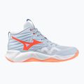Damen-Volleyballschuhe Mizuno Wave Momentum Pro Mid blue finch/lava orange/flamingo coral