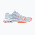 Damen-Volleyballschuhe Mizuno Wave Lightning Elite blue finch/white/lava orange