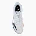 Herren-Tennisschuhe Mizuno Wave Exceed Court AC white/insignia blue/orange 5
