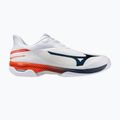 Herren-Tennisschuhe Mizuno Wave Exceed Court AC white/insignia blue/orange