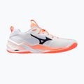 Handballschuhe Mizuno Wave Stealth Neo 2.1 white/black/flamingo coral 2