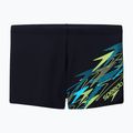 Herren-Badeboxershorts Speedo Medley Logo Aquashort anthracite/hyper teal