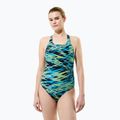 Damen-Einteiler Badeanzug Speedo Hyperboom Print Medalist hyper teal