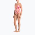Damen-Einteiler Badeanzug Nike V-Neck desert pink 3