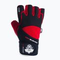 DBX BUSHIDO Gym Workout Handschuhe mit langem Klettverschluss und Griffsystem schwarz/rot 2