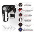 BDX BUSHIDO B-3W schwarz/weiße Boxhandschuhe 13