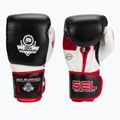Bushido Naturleder Boxhandschuhe mit Gel-Technologie schwarz B-2v11a-12oz 3