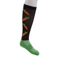 Reitsocken COMODO schwarz-orange SJP/03