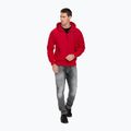 Herren Pitbull West Coast Athletic Nylonjacke mit Kapuze rot 2