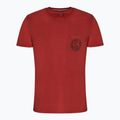 Herren-T-Shirt Pitbull West Coast T-Shirt Circle Dog burgundy