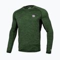 Men's Rashguard Longsleeve Pitbull West Coast Performance Small Logo olive 7