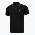 Herren Pitbull West Coast Polo Shirt Pique Streifen Regular schwarz 4