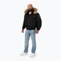 Herren Pitbull West Coast Harvest Hooded Bomber Winterjacke schwarz 2