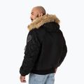 Herren Pitbull West Coast Harvest Hooded Bomber Winterjacke schwarz 3