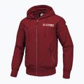 Herren Pitbull West Coast Athletic Logo Hooded Nylon Burgundy Jacke