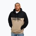 Herren Pitbull West Coast Terry Gruppe 2-Farben Hilltop Hooded schwarz/sand Sweatshirt