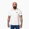 Herren Pitbull West Coast Polo Shirt Pique Streifen Regular weiß