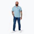 Herren Pitbull West Coast Polo Shirt Pique Streifen Regular hellblau 2