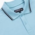 Herren Pitbull West Coast Polo Shirt Pique Streifen Regular hellblau 6